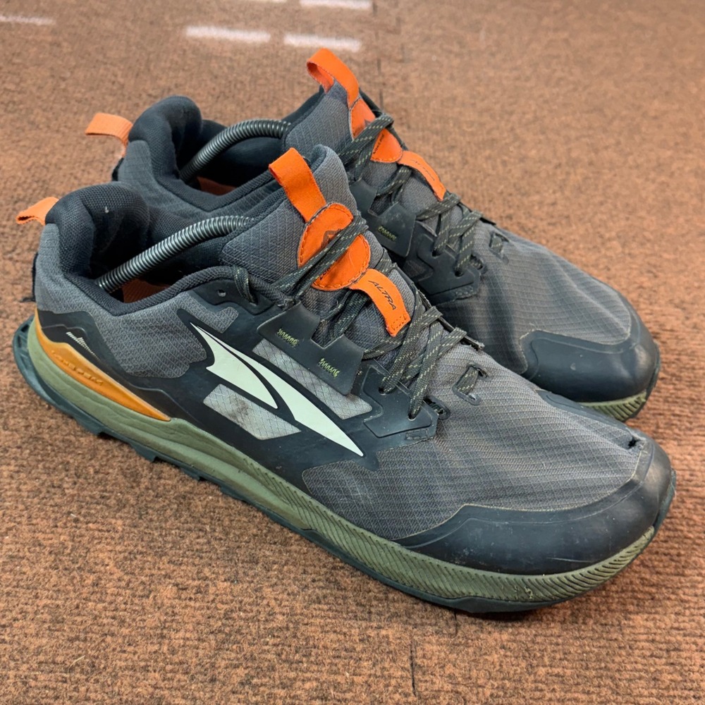 FLAW* Altra Lone Peak 7 Mens Trail Running Shoes Gray Orange Size 12 AL0A7R6H020